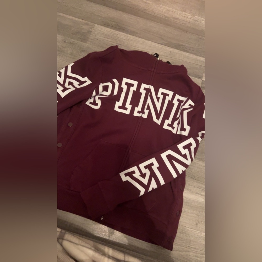 VS Pink, Medium, Jacket, Maroon
